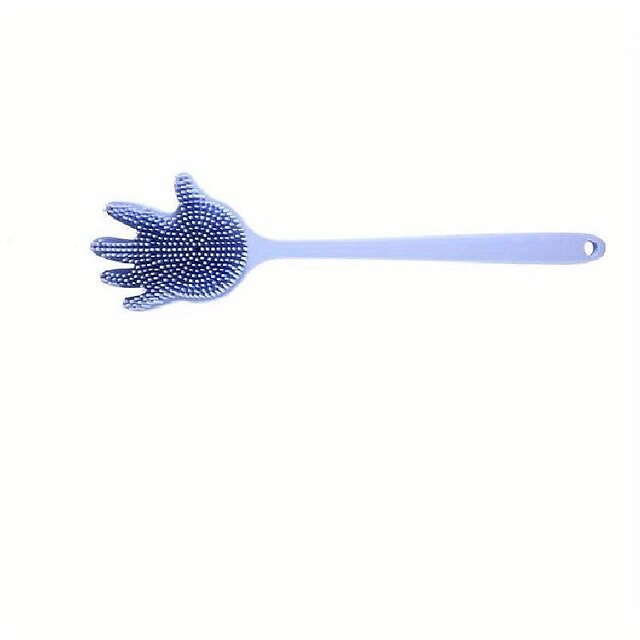 Back Shower Scrubber Long Handle Back Washer For Shower Body Brush Soft Bristled Silicone Shower Scrubber