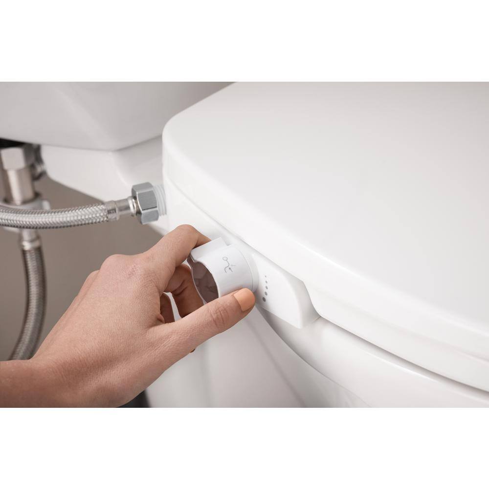 MOEN 2-Series Non-Electric Bidet Seat for Round Toilets in White EB500-R