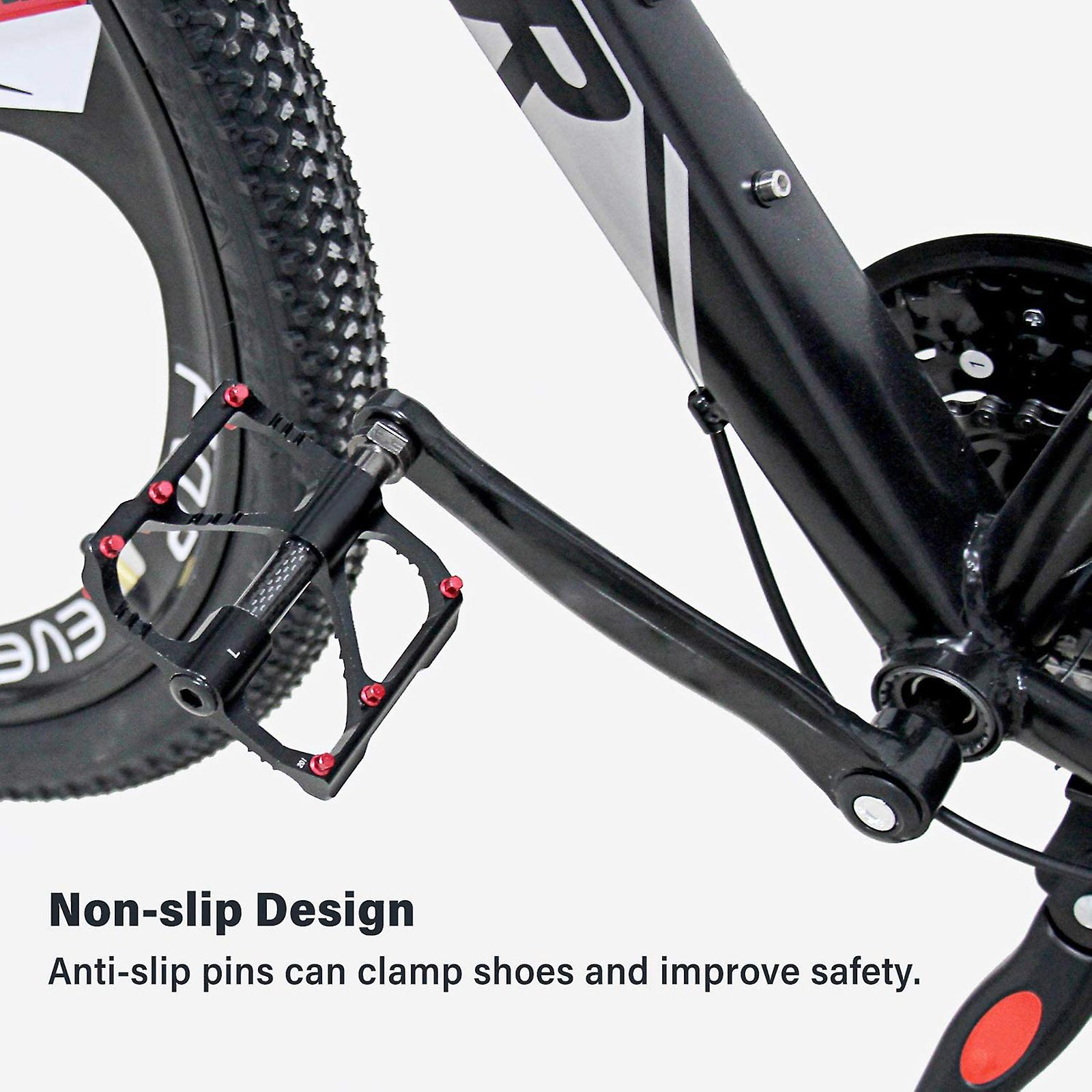 Ultralight Carbon Fiber Anti-slip Pedal For Mtb Bike，ebike 3 Bearings