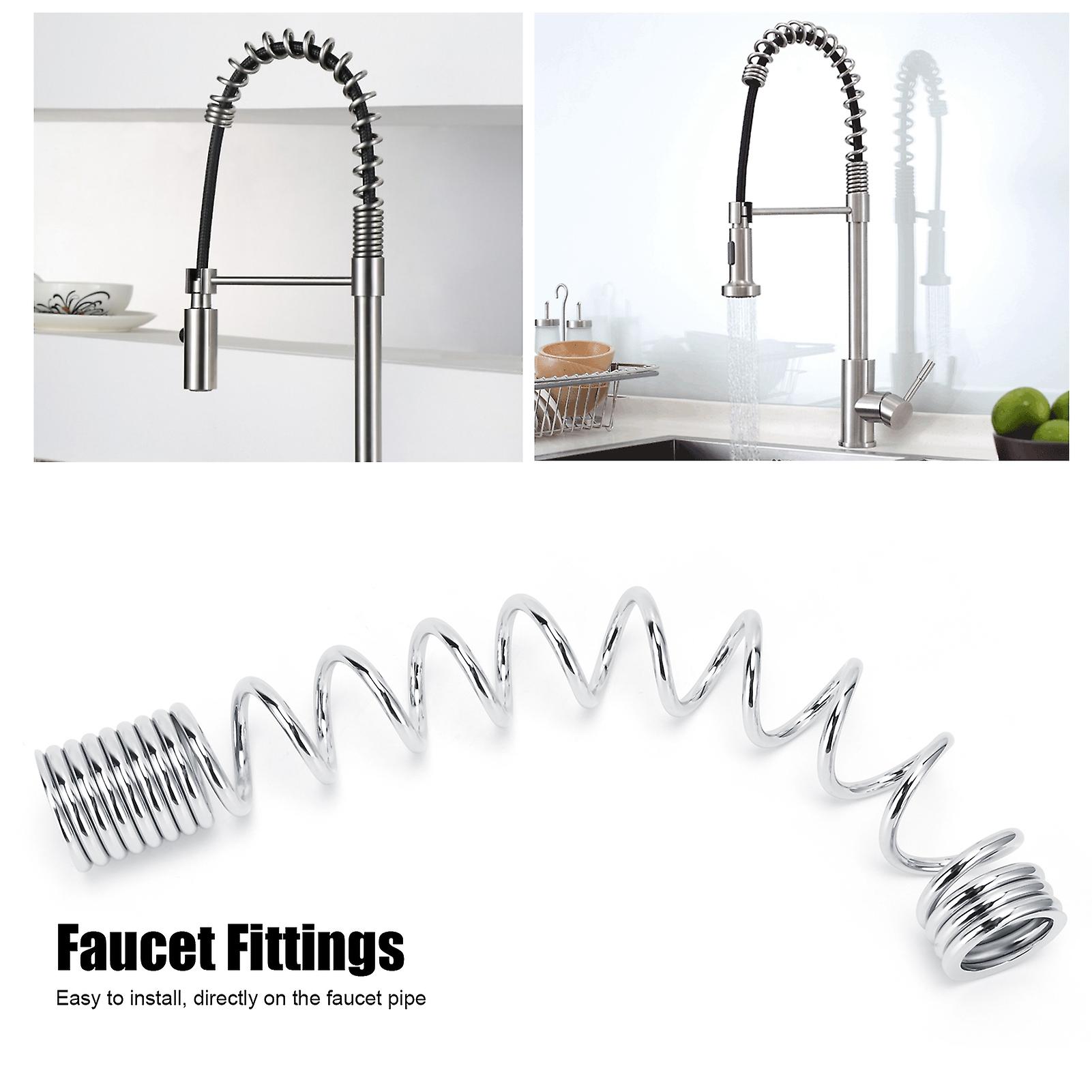 Pull Down Faucet Short Spring， Stainless Steel High Pressure Rinse Sprayer One-handle Pre-rinse Pull Down Sprayer For Kitchen， Bathroom