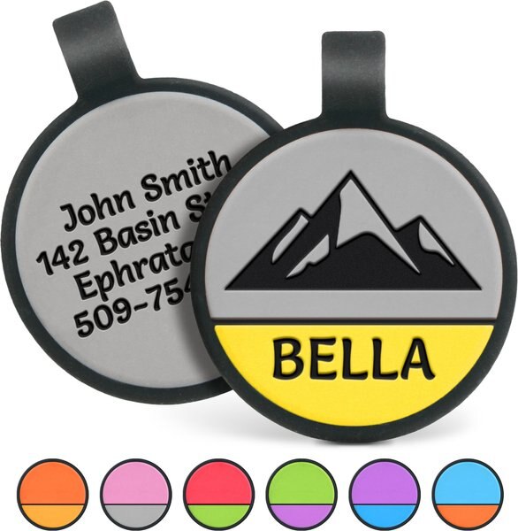 GoTags Mountain Design Silent Silicone Dog ID Tag