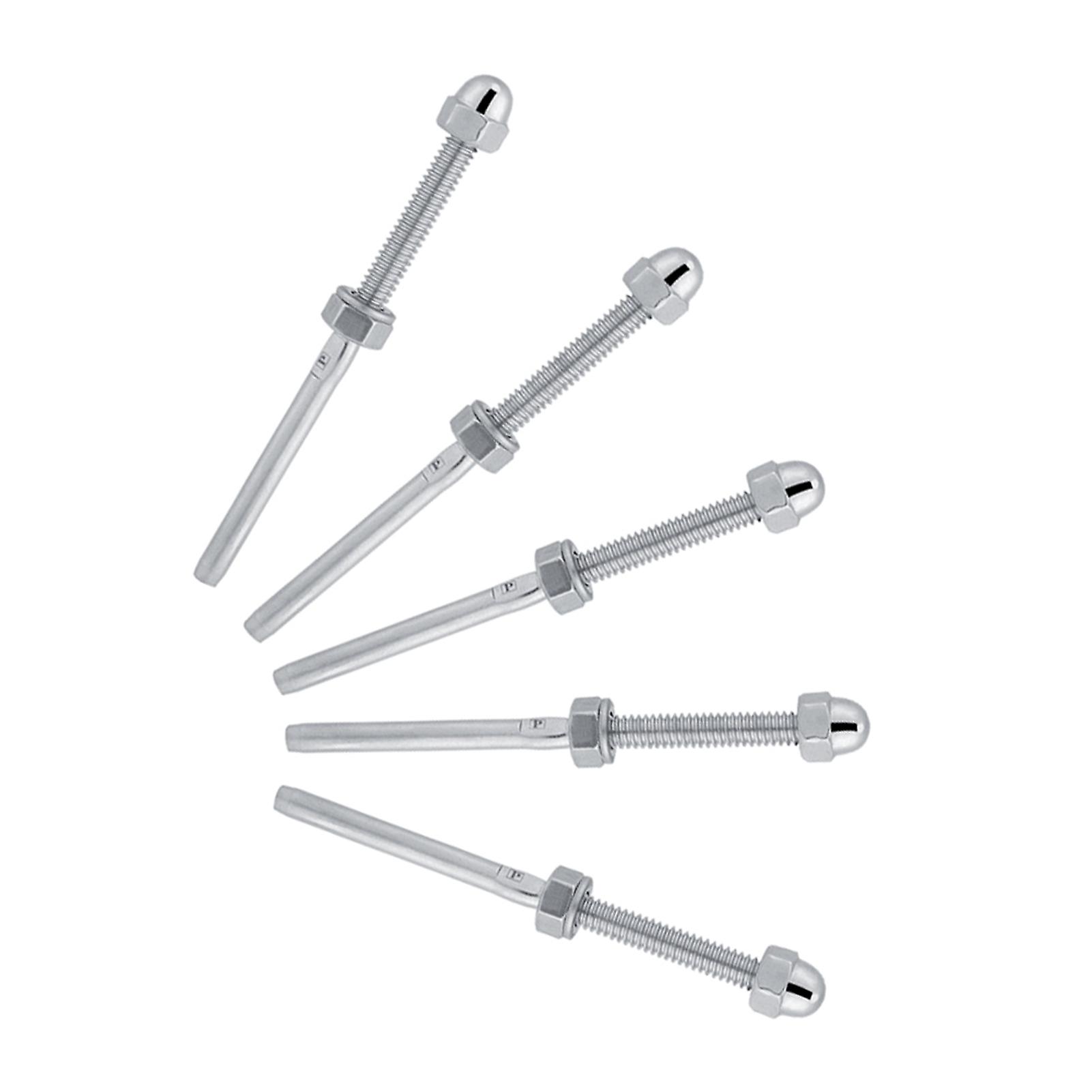 10pcs Stainless Steel Threaded Tensioner Stud Ends For 1/8
