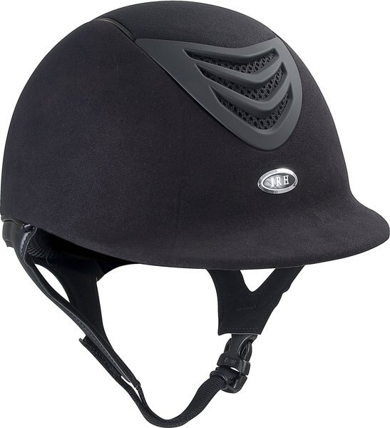 IRH IR4G Black Amara Suede and Matte Black Vent Riding Helmet