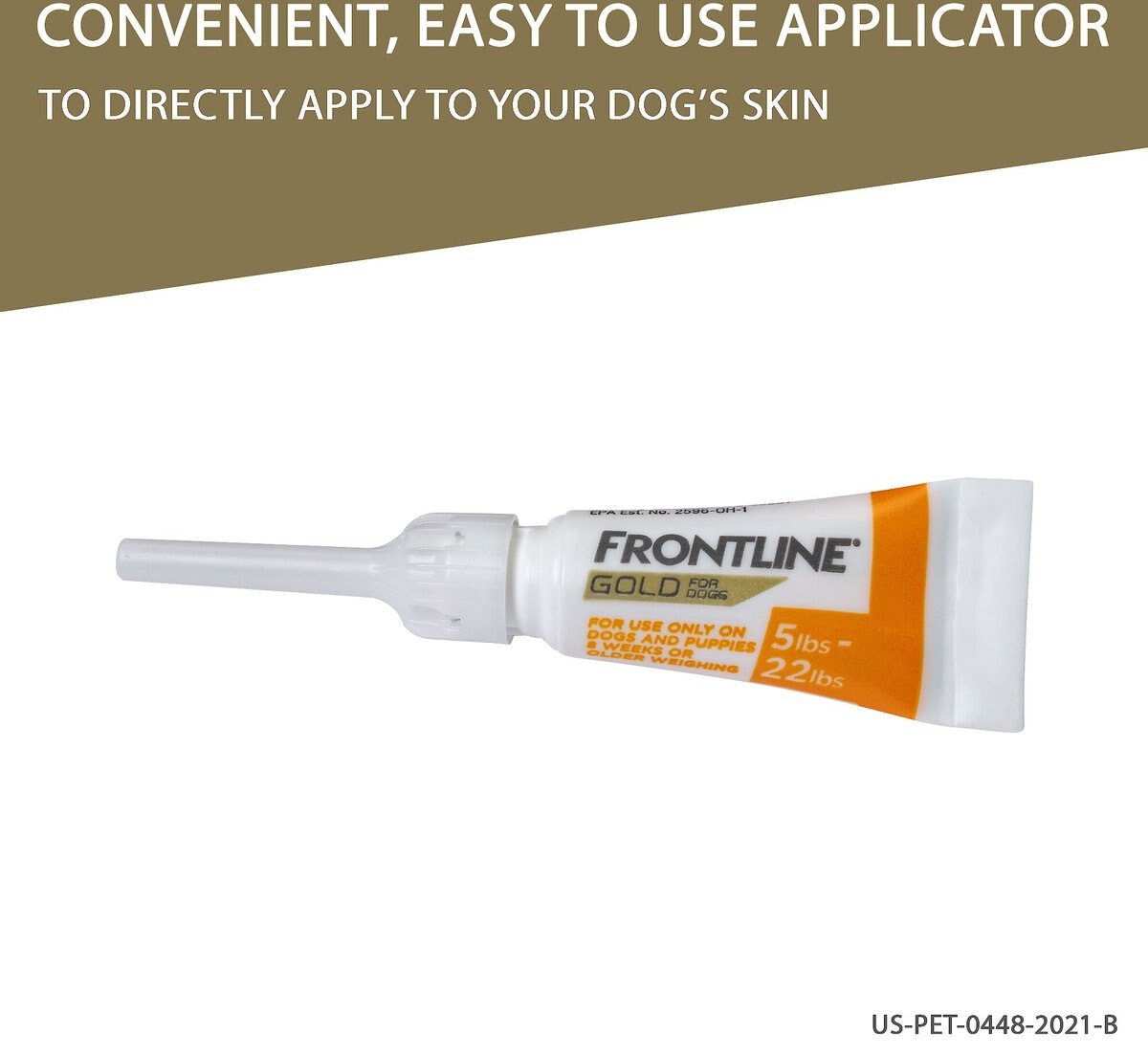 Frontline Gold Flea and Tick Treatment for Small Dogs， 5-22 lbs