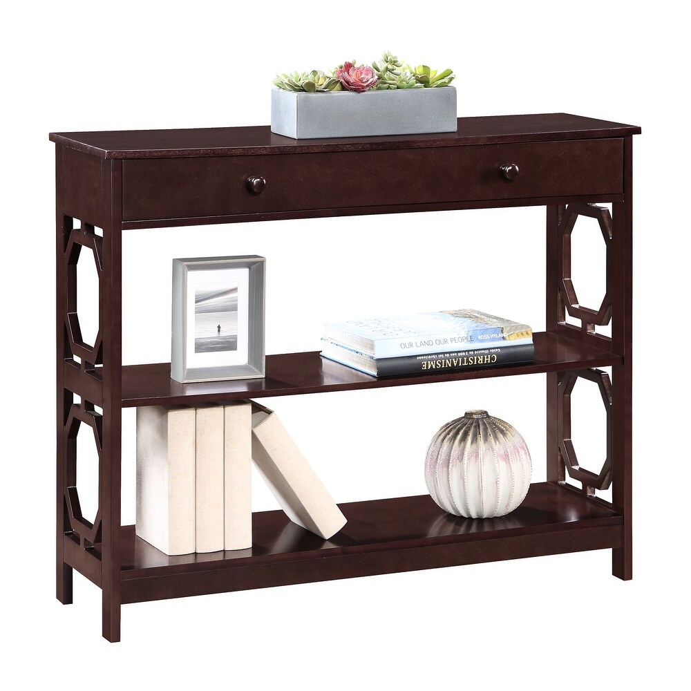 Convenience Concepts Omega 1 Drawer Console Table with Shelves