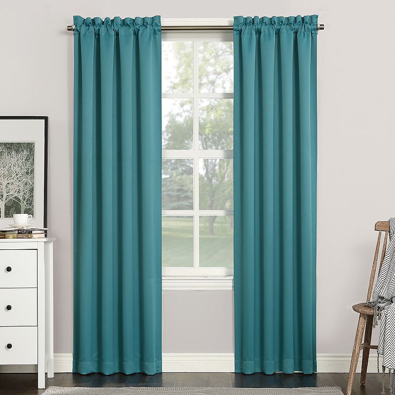 Sun Zero 1-Panel Ludlow Blackout Rod Pocket Window Curtain