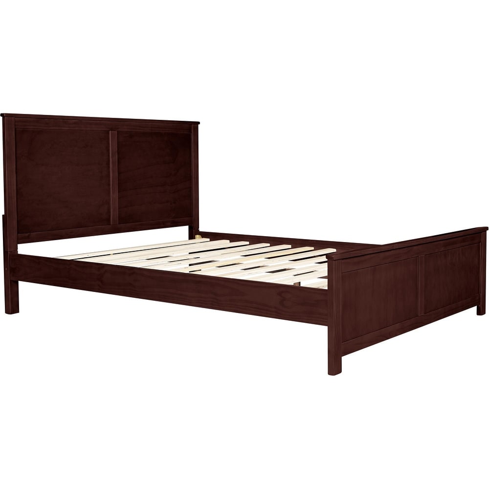 Winston Wooden Platform Bed with Paneled Headboard