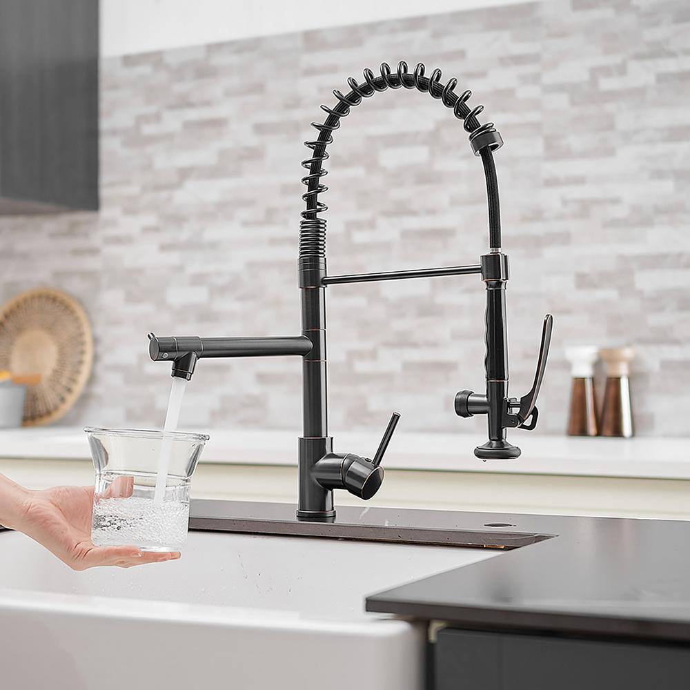 matrix decor Single Handle Standard Kitchen Faucet in Oil Rubbed Bronze MD-AL512ORB