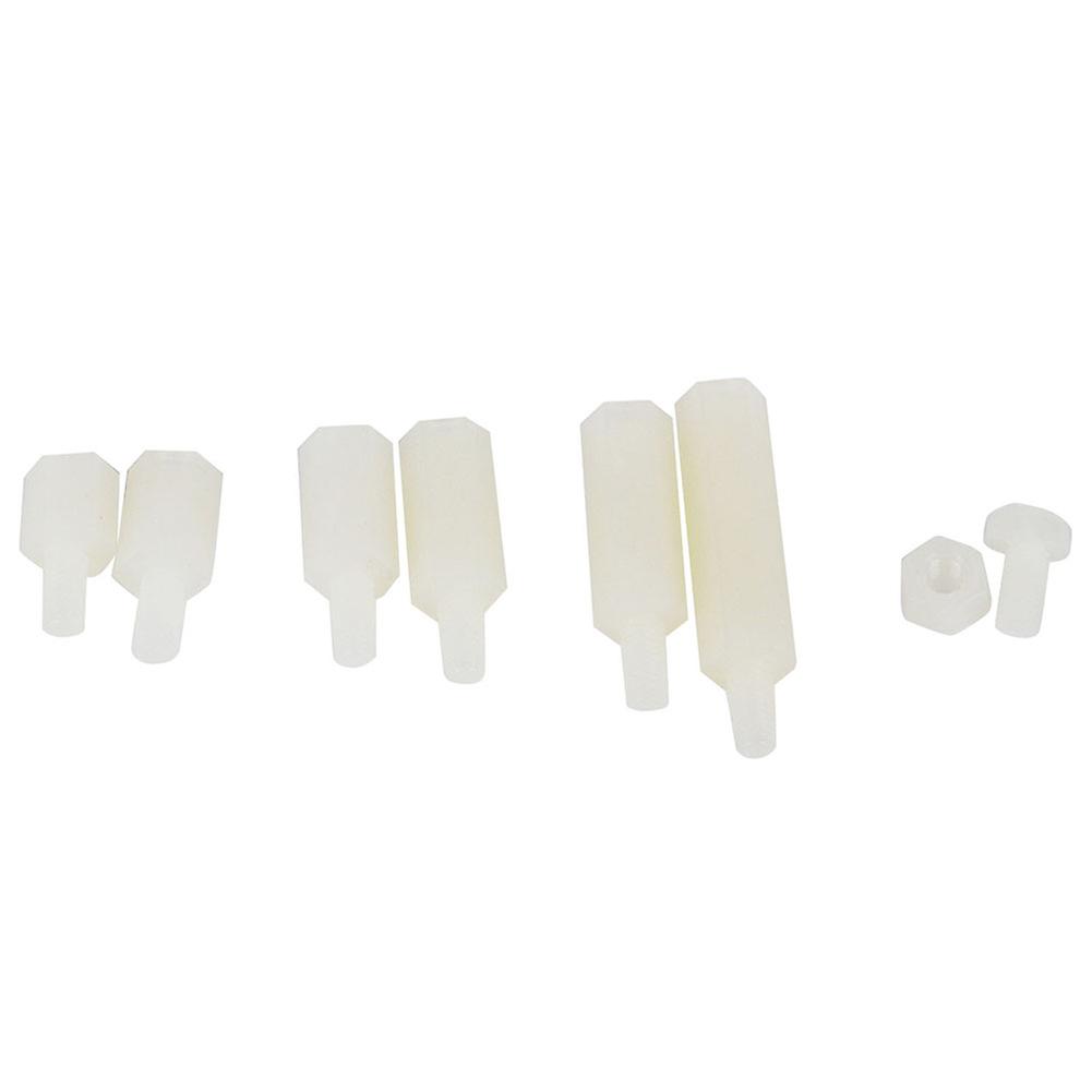 180 Pcs M3 Male Female Nylon Hex Spacer Standoff Screw Nut Threaded Pillar Pcb Motherboard Assorted Assortment Kit [m3180/]