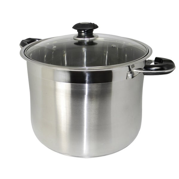 20 Qt Stainless Steel Tri-Ply Clad Heavy Duty Gourmet Stock Pot