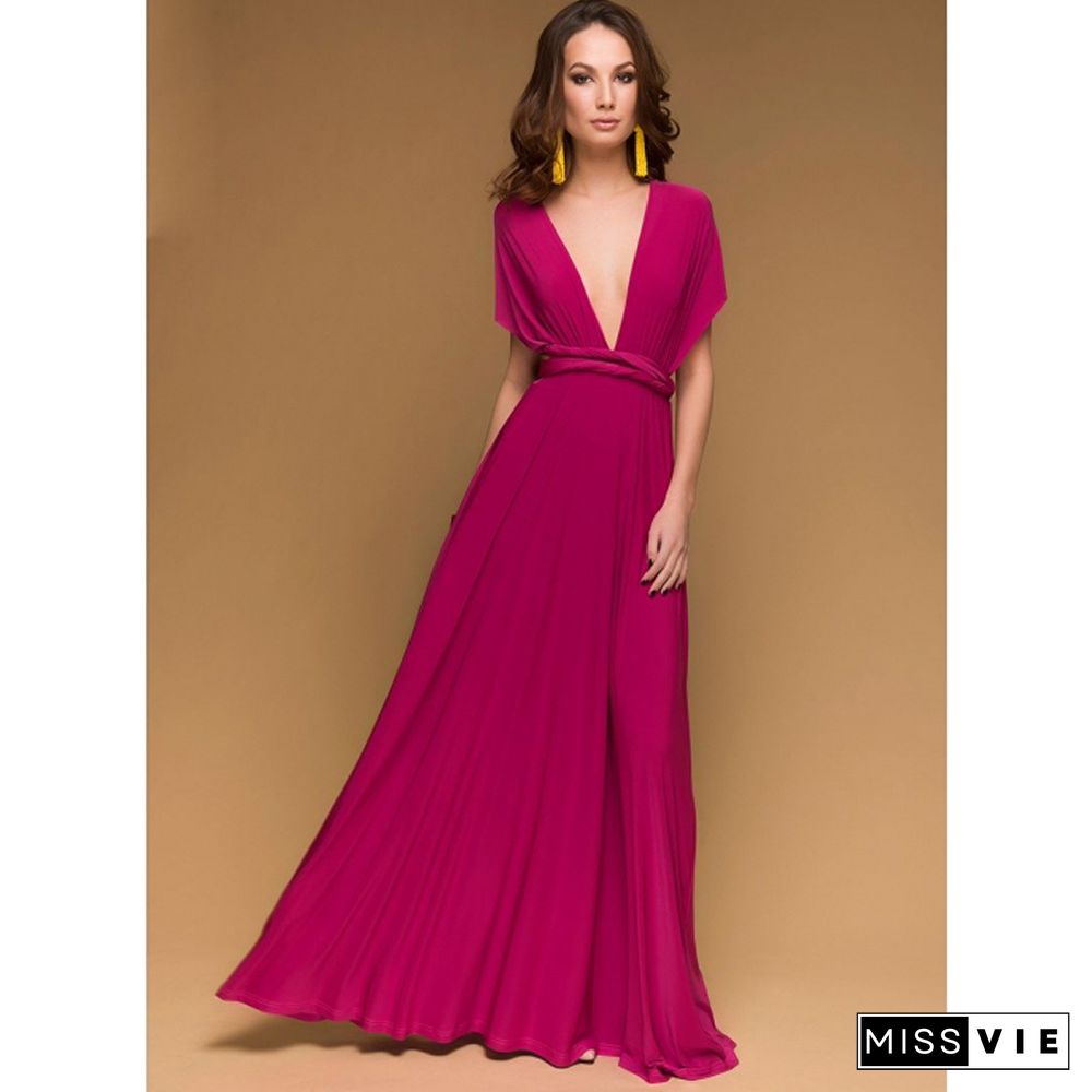 New Sexy Women Multiway Wrap Convertible Boho Maxi Dress Bandage Long Party Robe Bridesmaids Longue Femme Backless Banquet Dress