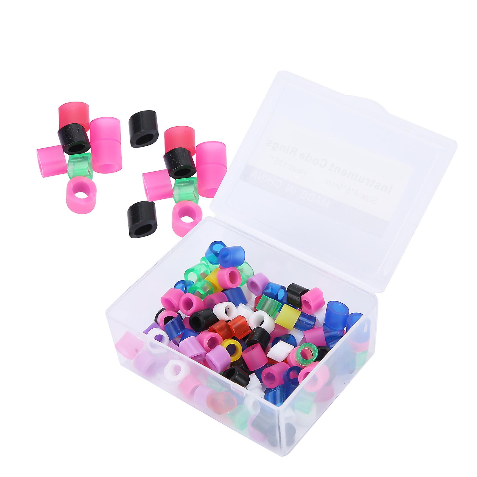 100pcs Dental Color Code Rings Nontoxic Silicone Dental Color Code Rings Accessory Supplies(mix Color )