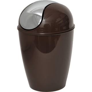 4.5 l1.2 Gal. Round Bath Floor Trash Can Waste Bin in Brown 6518160