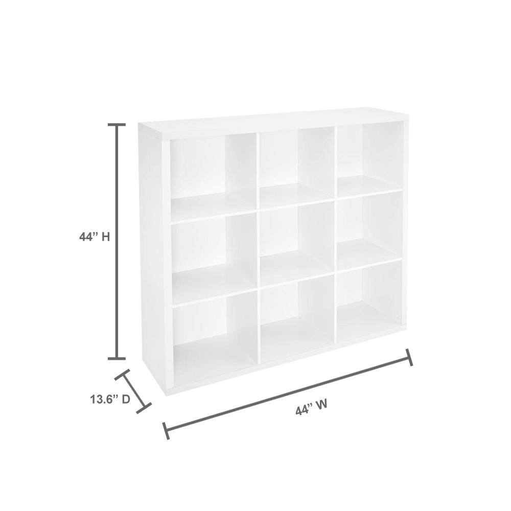 ClosetMaid 44 in. H x 44 in. W x 14 in. D White Wood Look 9-Cube Storage Organizer 1110