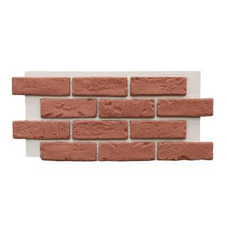 GenStone Classic Brick 12 in. x 22-14 in. Brick Veneer Siding Half Panel EACQP