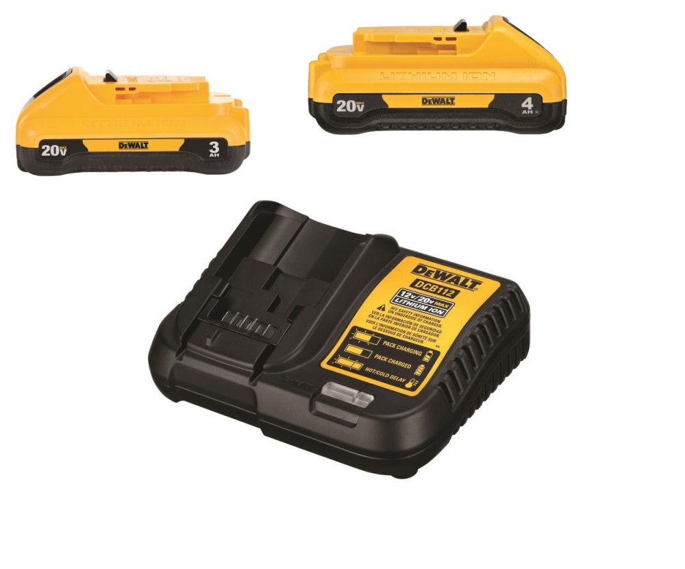 DEWALT 20V MAX Compact Battery 2pk & Charger Bundle