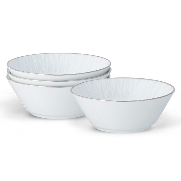 Noritake Glacier Platinum Set Of 4 Fruit Bowls