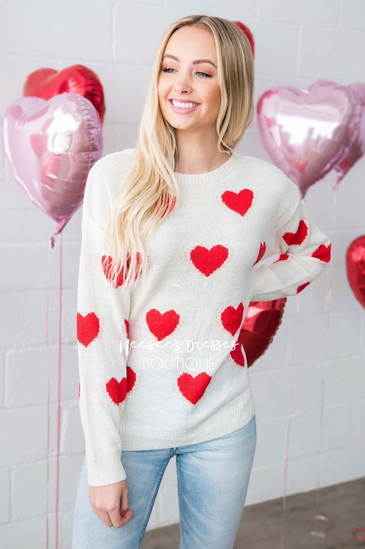 Sprinkled with Hearts Sweater