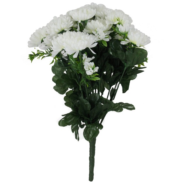 Green/white Flowering Chrysanthemum Artificial Floral Arrangement