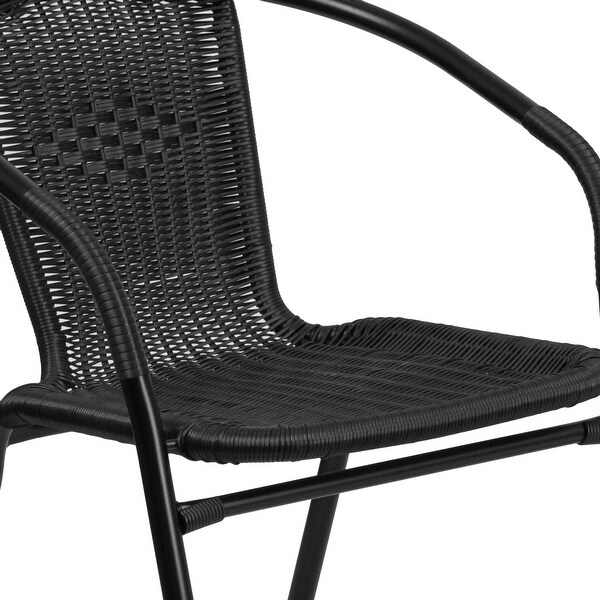 Powdercoated Aluminum/ Rattan Lightweight 5piece Outdoor Dining Set