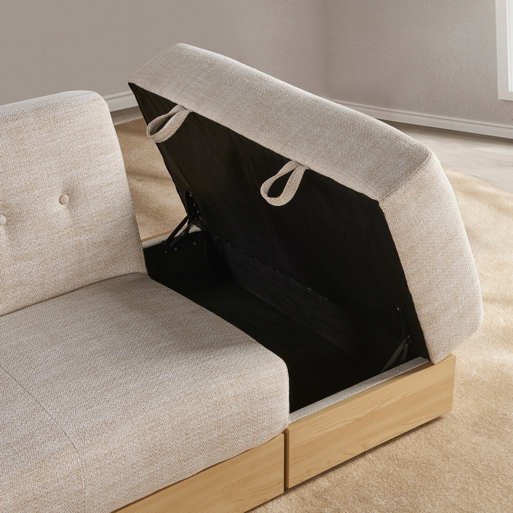 Multi functional sofa with storage box and drawer