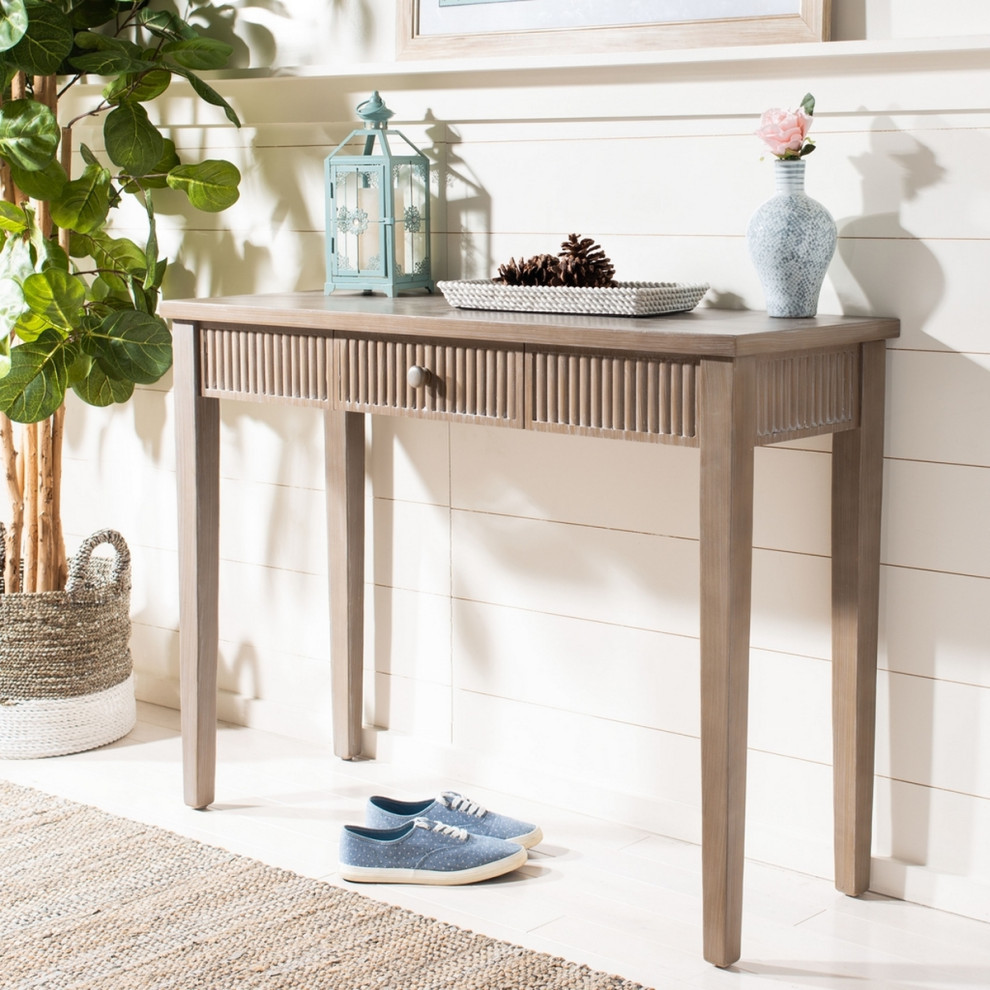 Leanne Console With Storage Drawer Gray   Transitional   Console Tables   by V.S.D Furniture  Houzz