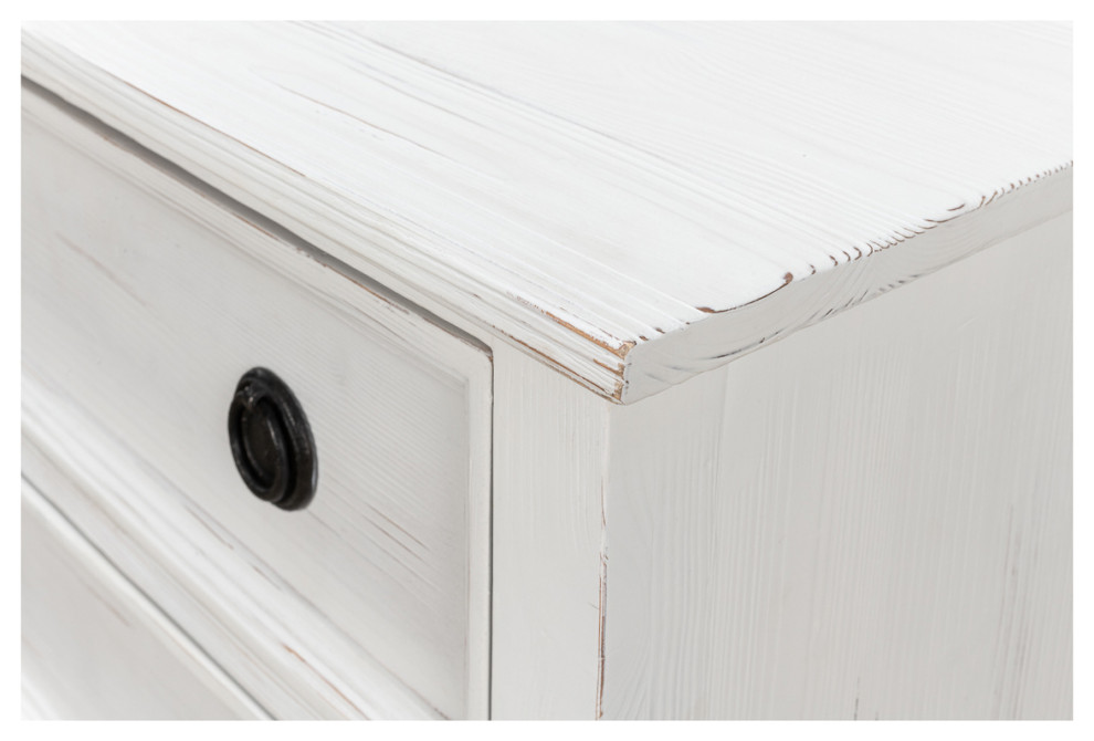 French Provincial White Painted Dresser   Farmhouse   Accent Chests And Cabinets   by English Georgian America  Houzz