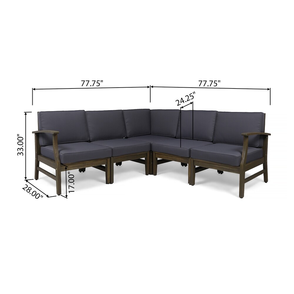 Perla Outdoor 5 piece Chat Set by Christopher Knight Home