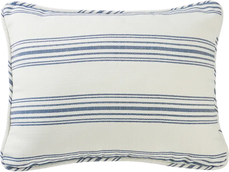 Navy Ticking Stripe Standard Sham