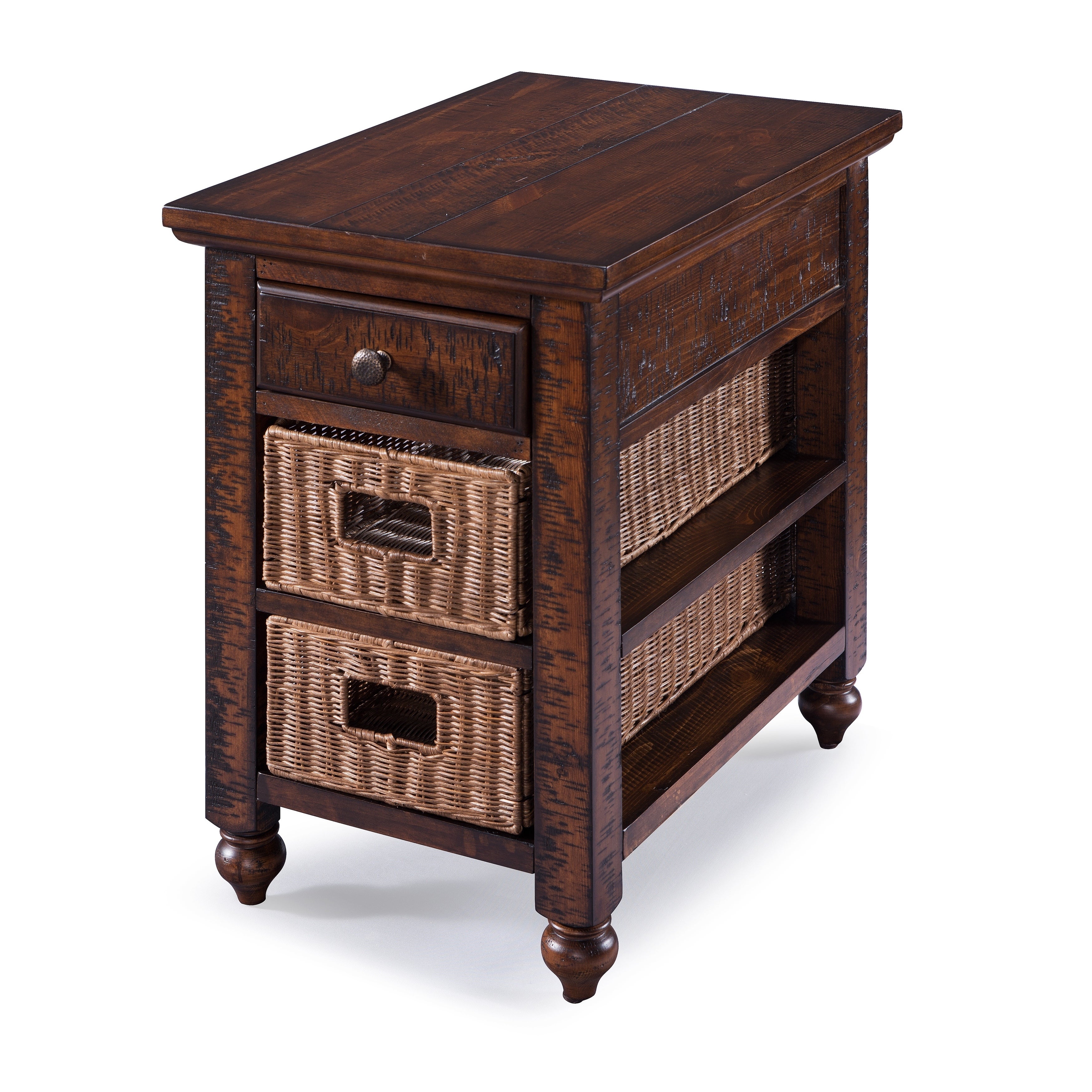 Cottage Lane Country Coffee Storage Chairside Accent Table