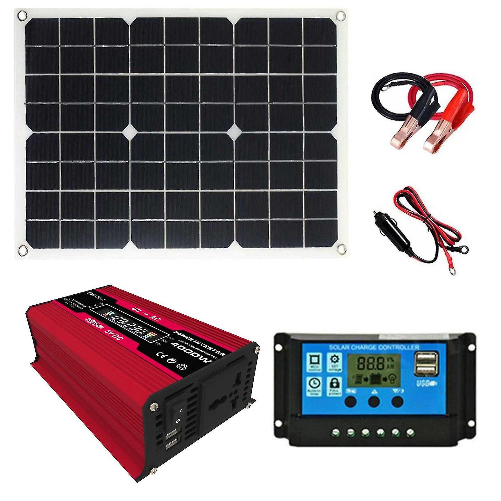 Solar Panel Kit 4000w Solar Power Generator Grid System Power Home System 20v Solar Panel Kit Solar Controllers