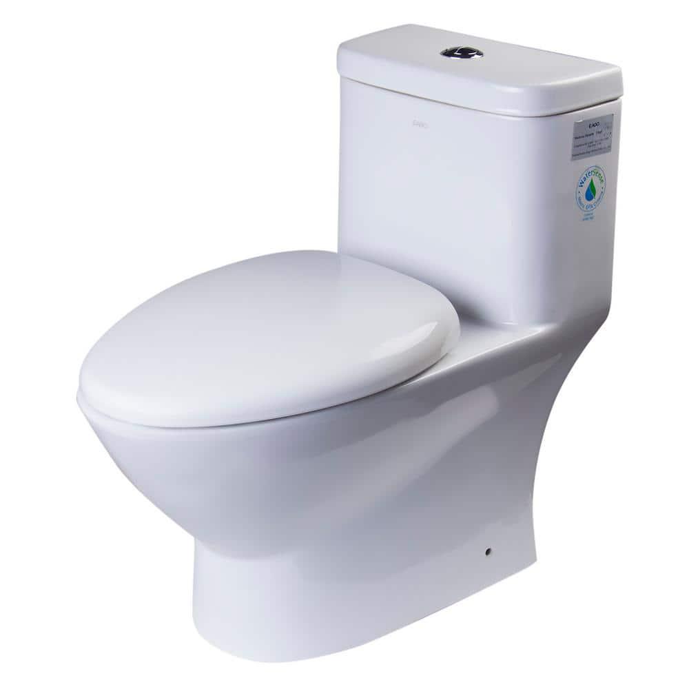 EAGO 1Piece 1116 GPF Dual Flush Elongated Toilet in White