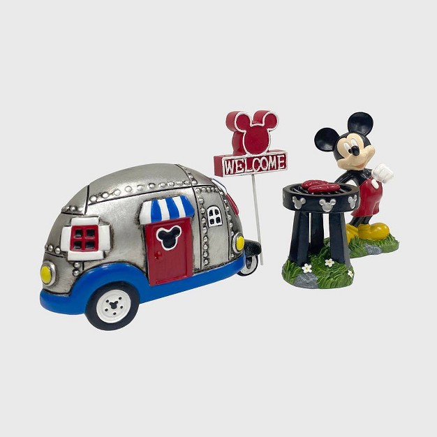 Disney 4pc Polyester stone Mickey Mouse Miniature Garden Set