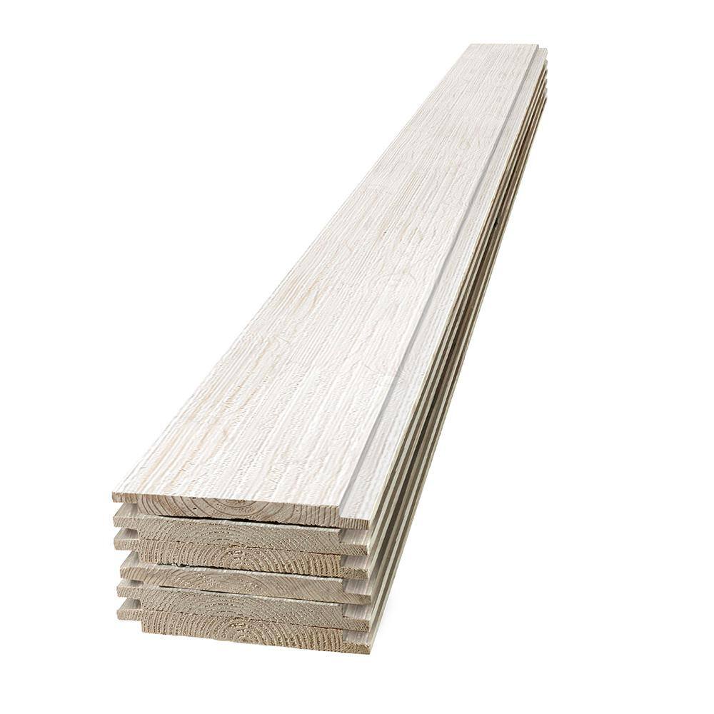 UFP-Edge 1 in. x 8 in. x 6 ft. Barn Wood White Pine Shiplap Board (6-Pack) 326258