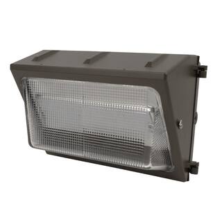 Feit Electric 15 in. 76-Watt Bronze Daylight Outdoor Security Commercial Integrated LED Wall Pack Light (2-Pack) S15CWPK850BZ2