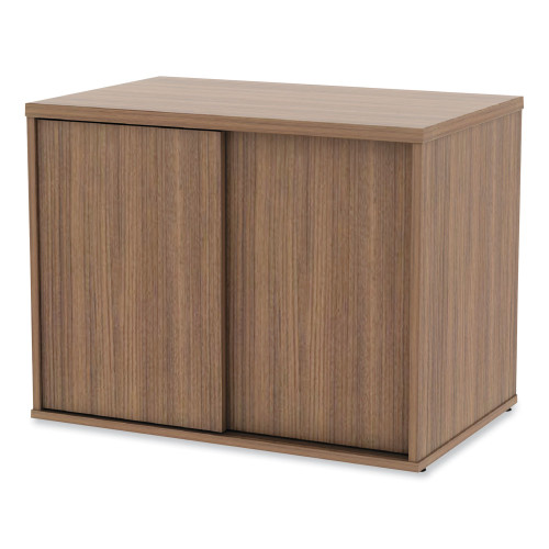 Alera Open Office Low Storage Cabinet Credenza， 29.5 x 19.13 x 22.78， Walnut (LS593020WA)