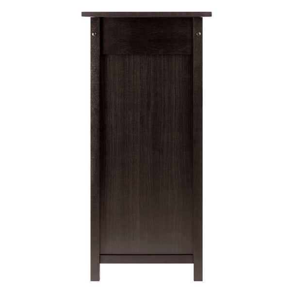 Yukon Wine Cabinet， Expandable Top， Espresso - 29.92 x 17.32 x 37.01 inches