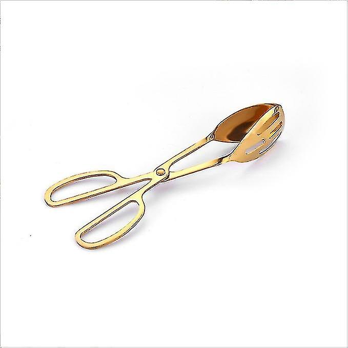 Party Buffet Tongs Stainless Steel Thickened Food Service Tongs Kitchen Salad Cake Bread Tongs