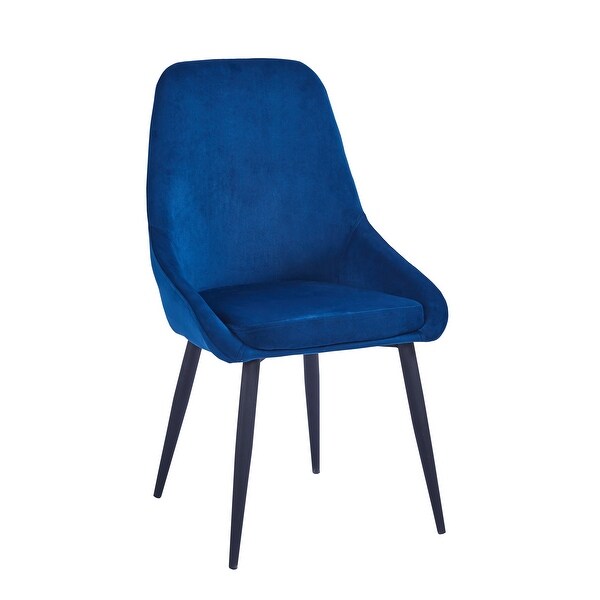 Porthos Home Fern Dining Chairs Set of 2， Velvet Upholstery， Steel Legs