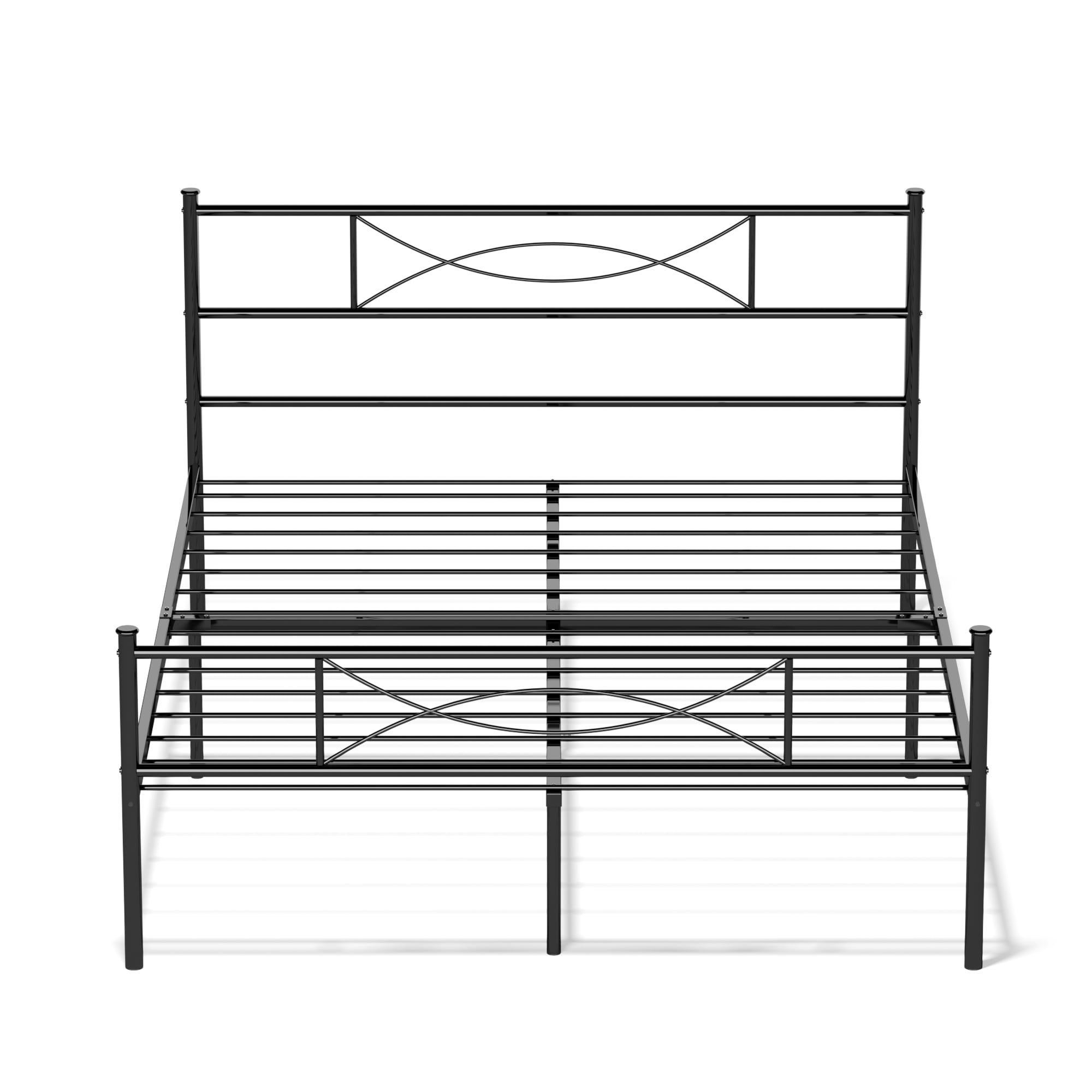 Teraves Metal Platform Bed and Headboard Twin, Full Size