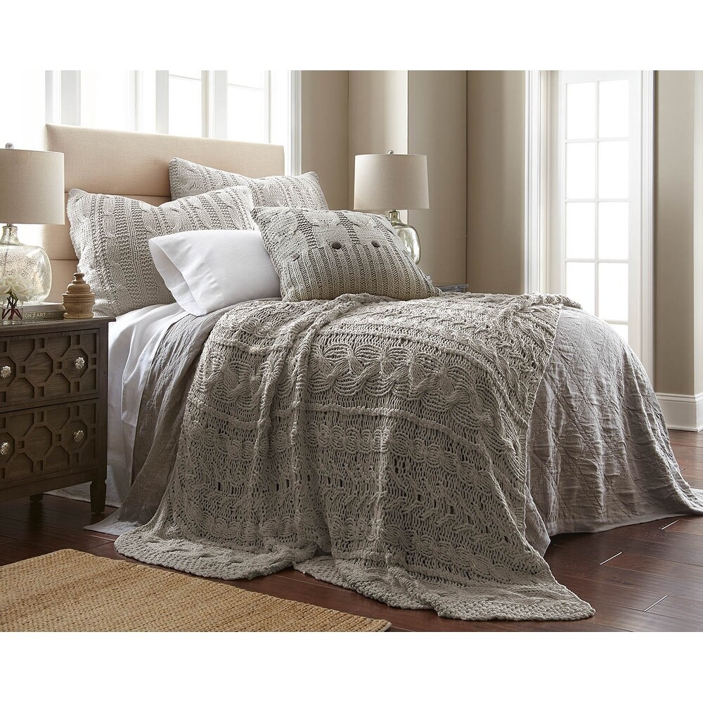 Mike Grey Knitted Coverlet