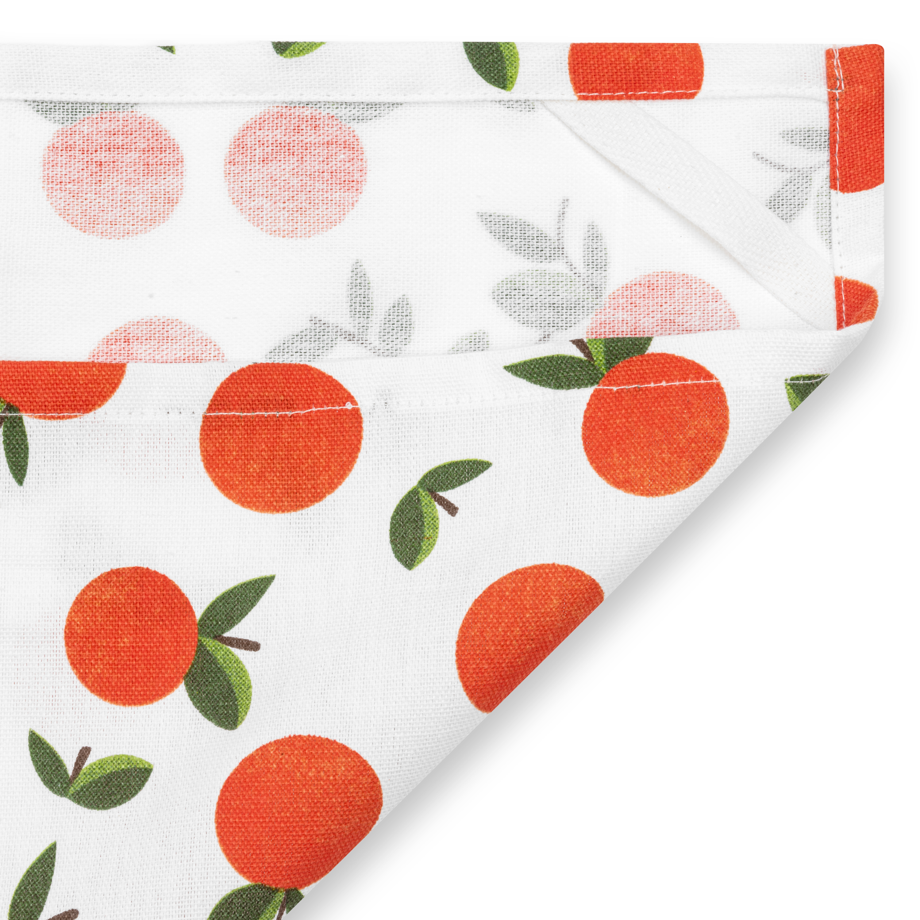 Globetrotting Merchant 100% White Cotton Kitchen Dish Drying Towels Citrus Oranges Print 24”x 16 2 Piece