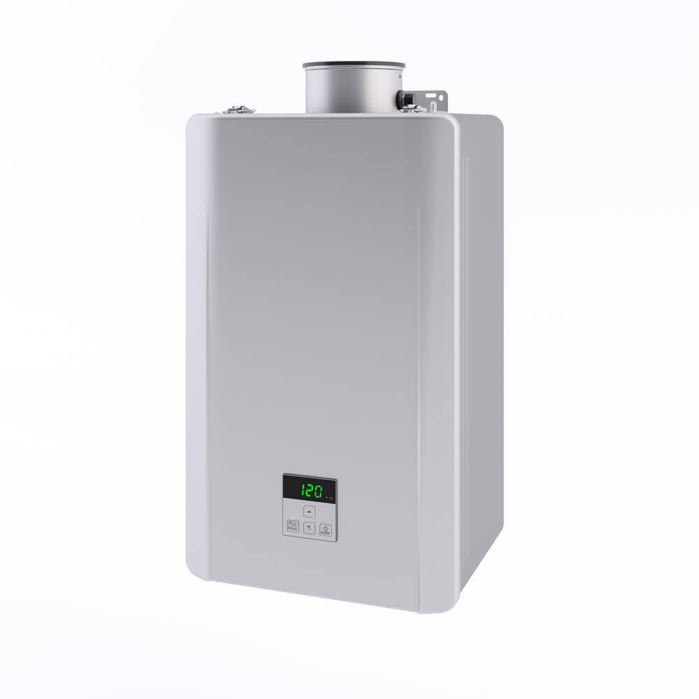 Rinnai High Efficiency Non-Condensing 9.8 GPM Residential 199000 BTU Interior Propane Gas Tankless Water Heater RE199iP