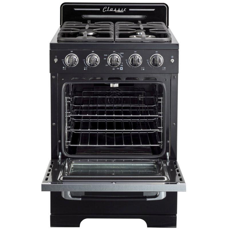 Unique Appliances 24-inch Freestanding Gas Range with Convection Technology UGP-24CR B