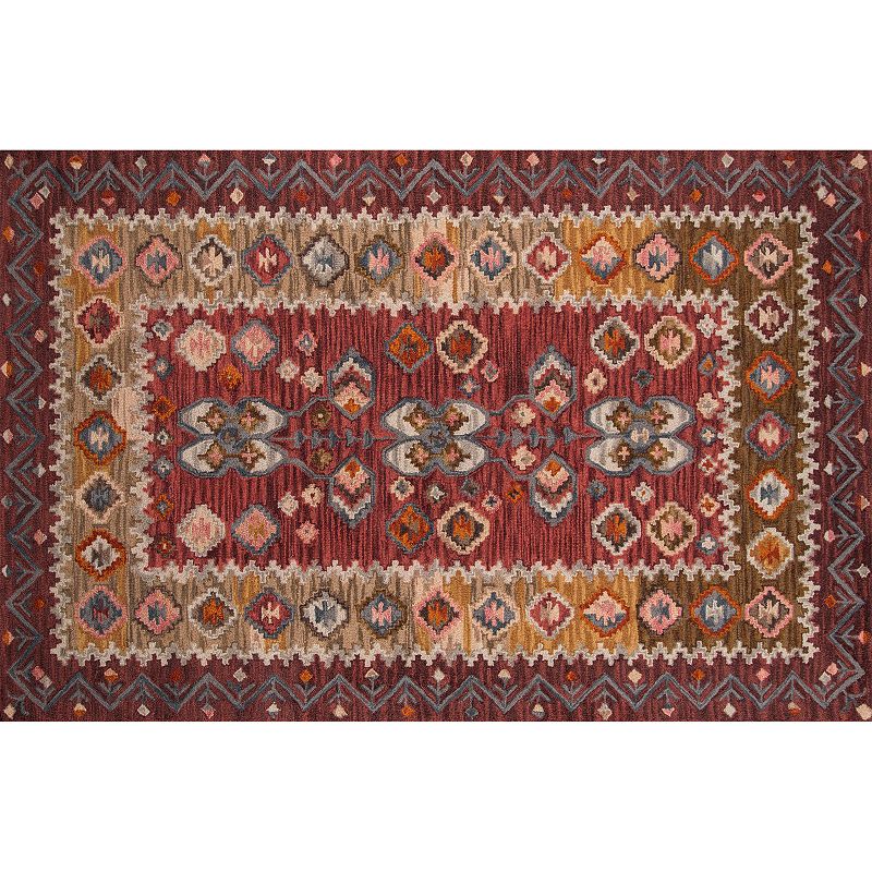 Momeni Tangier Kaiden Framed Floral Wool Rug