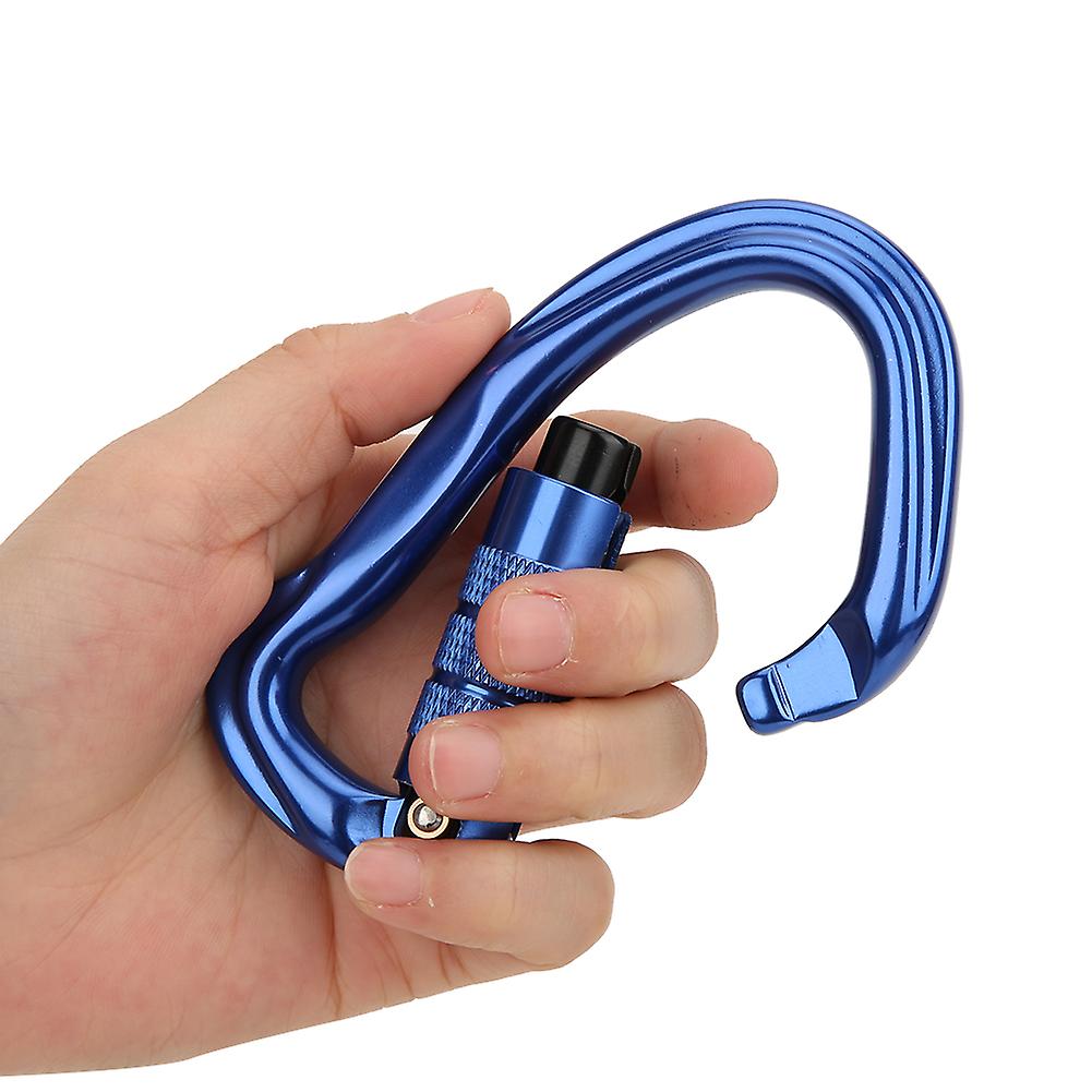 Kn-23-7-7 Outdoor Climbing Carabiner Key Chain Clip Keyring Snap Hook Automatic Buckle For Camping Mountaineeringblue