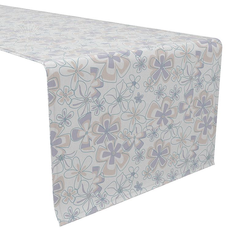 Table Runner， 100% Cotton， 16x108， Retro Fashion Floral