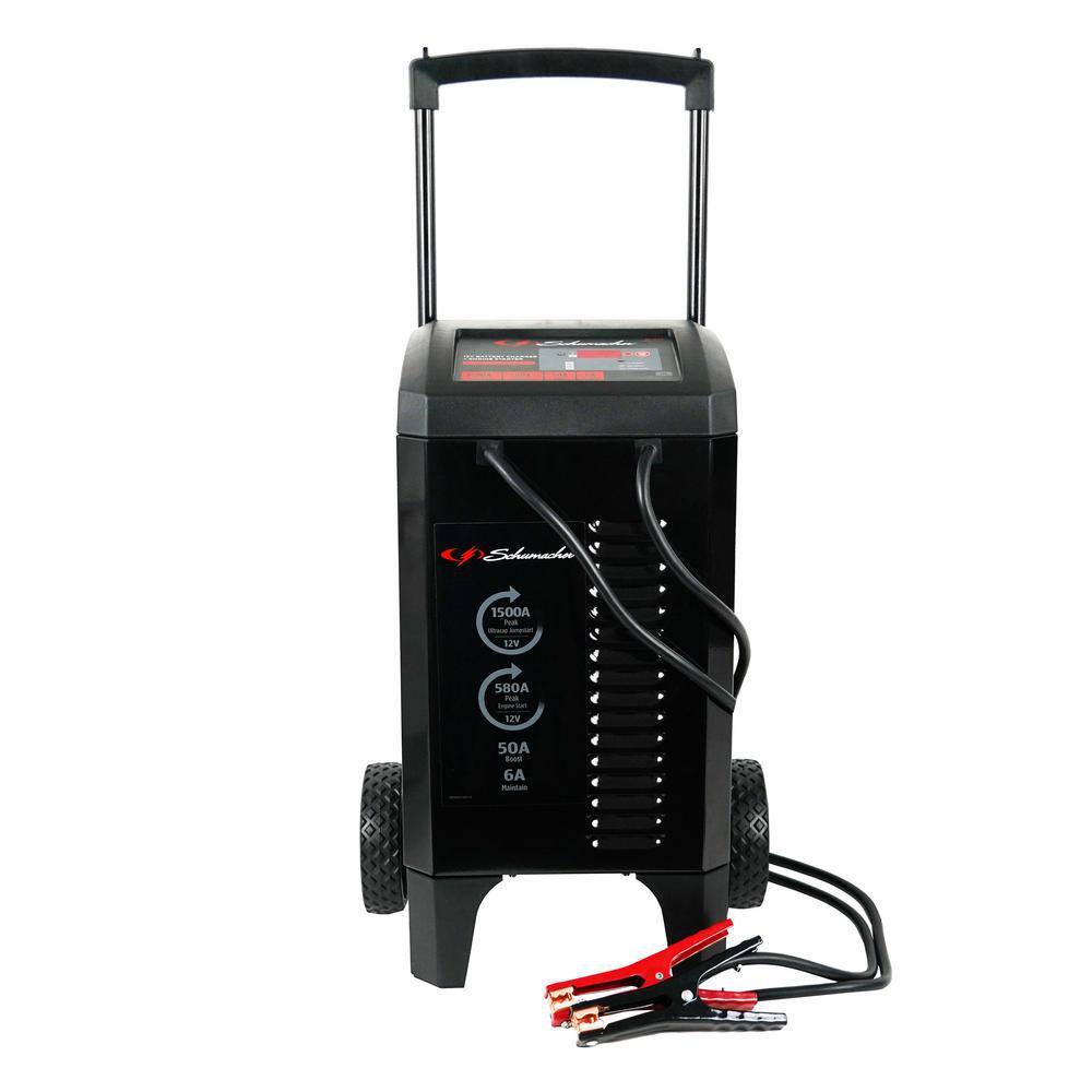 Schumacher Electric Schumacher Automotive 12-Volt Wheeled Ultracap Battery Charger and Portable Jump Starter SC1634