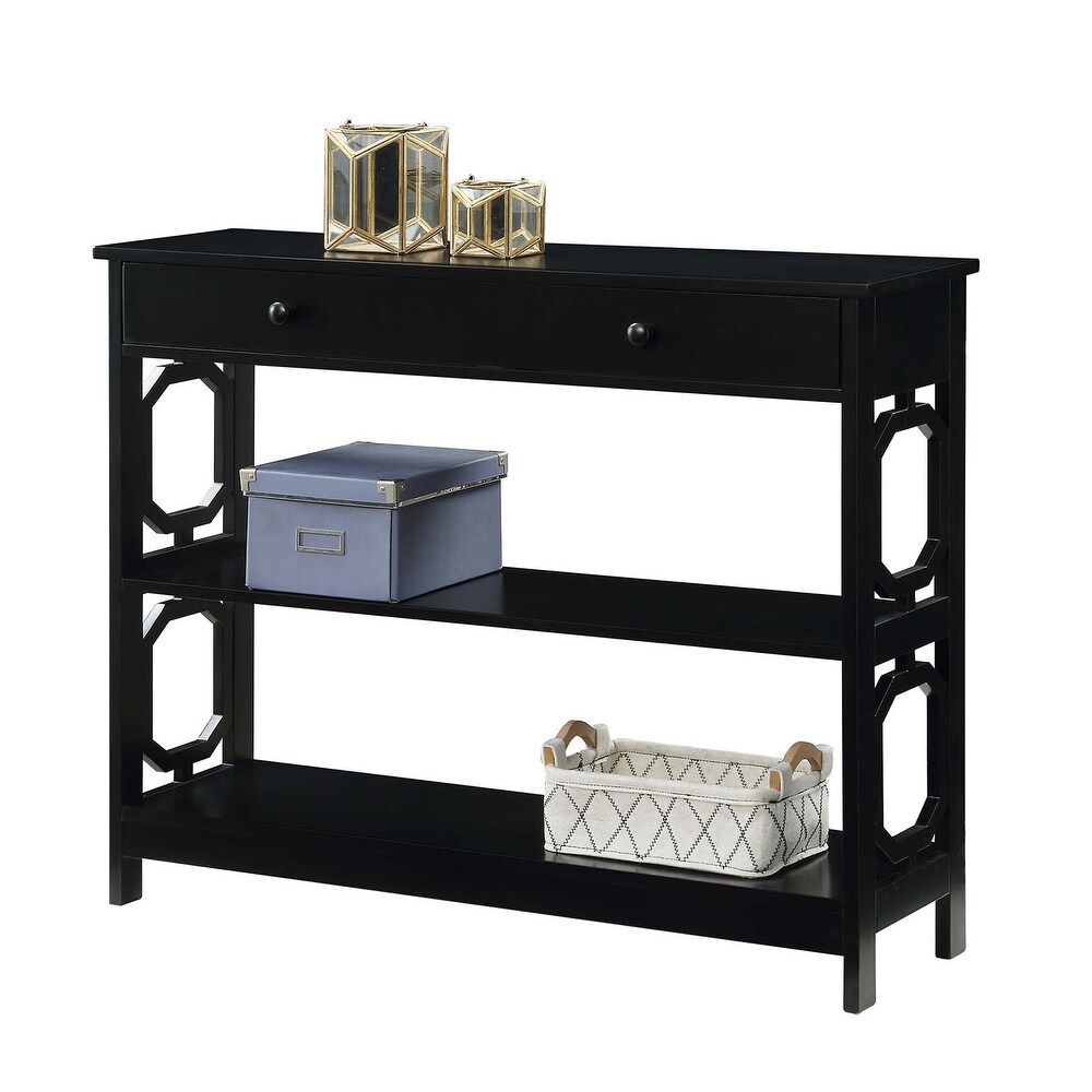 Convenience Concepts Omega 1 Drawer Console Table with Shelves