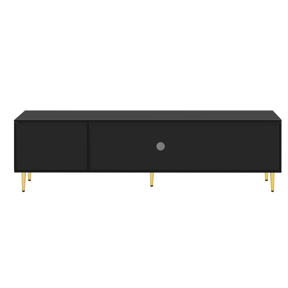 Modern TV Stand for 70+ Inch TV  Entertainment Center TV Media Console Table with 3 Shelves and 2 Cabinets